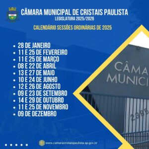 Leia mais sobre o artigo CALENDÁRIO SESSÕES 2025