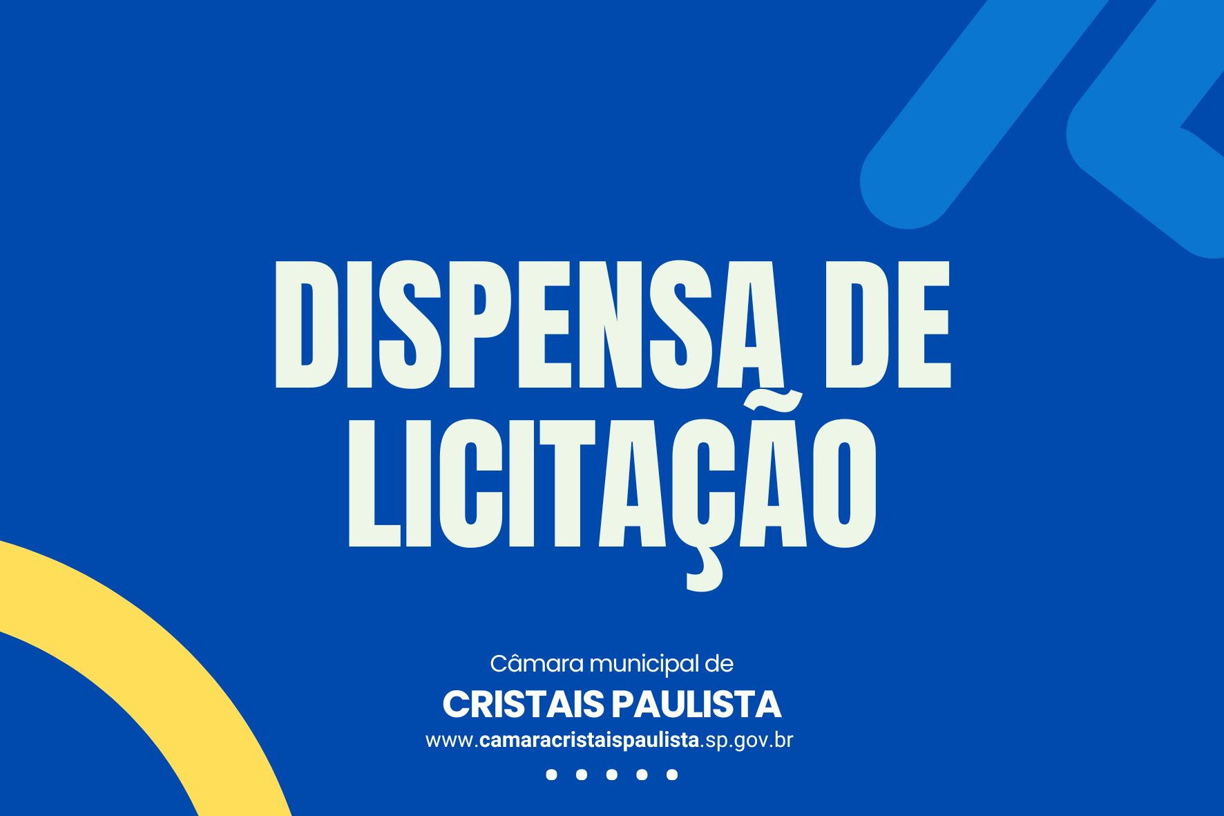 Leia mais sobre o artigo AVISO DE DISPENSA DE LICITAÇÃO Nº 006/2025 – PROCESSO Nº 006/2025