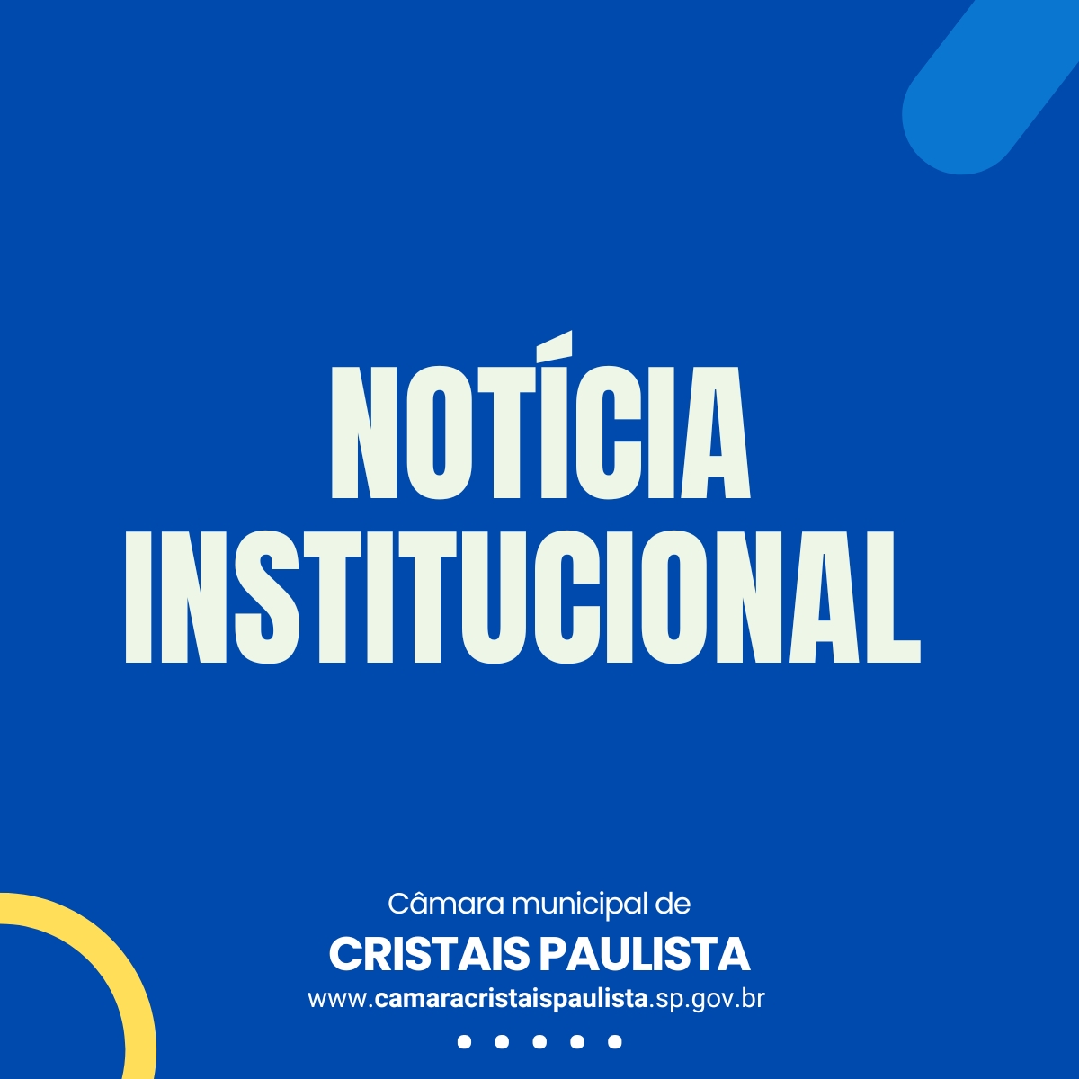Leia mais sobre o artigo NOTÍCIA INSTITUCIONAL – CÂMARA MUNICIPAL DE CRISTAIS PAULISTA