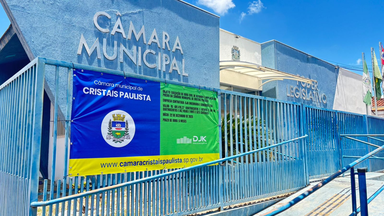 Leia mais sobre o artigo CÂMARA MUNICIPAL DE CRISTAIS PAULISTA ANUNCIA REFORMA E AMPLIAÇÃO DO PRÉDIO COM FOCO EM MODERNIZAÇÃO, ECONOMIA E ACESSIBILIDADE