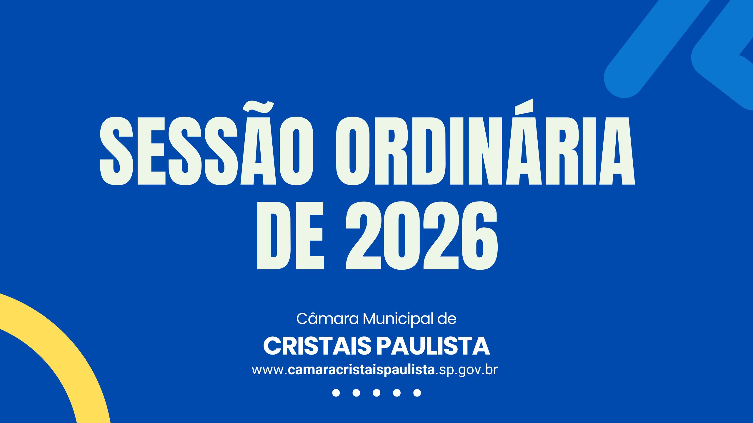 1ª Sessão Ordinária de 2026