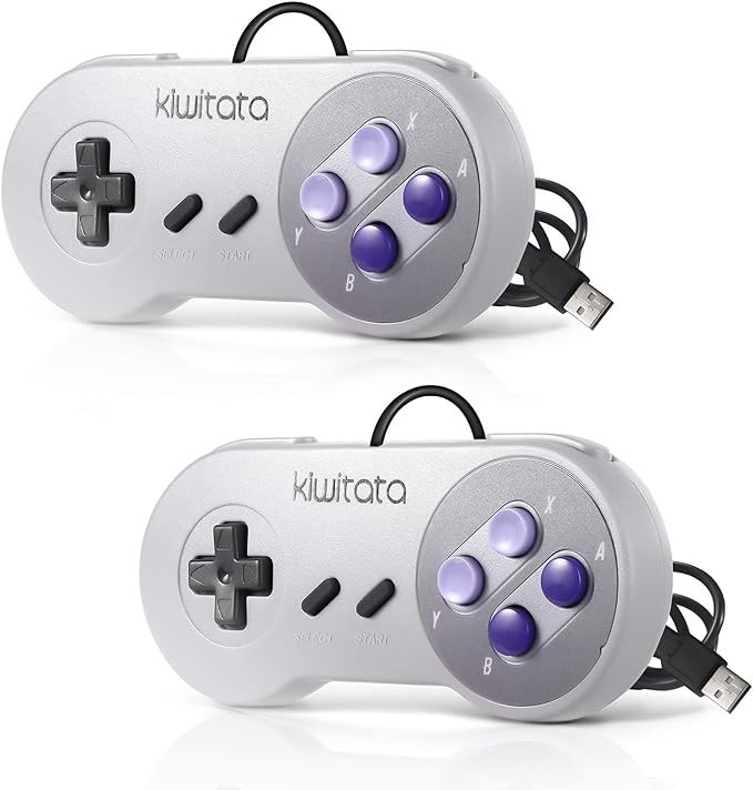 2X Classic SNES USB Controller for PC Gamings Retro SNES Wired USB Game Emula…