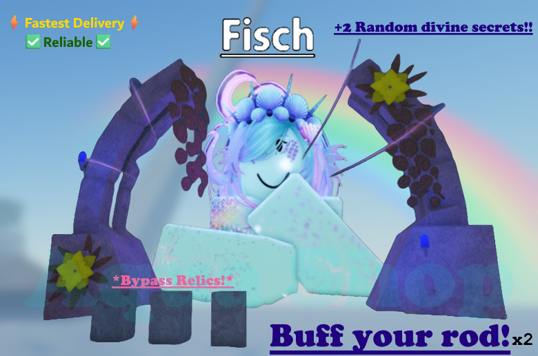 🔥🟢 [FISCH] Random Divine Fish x2 [Buff your rod with Mella Mermaid’s Quests]