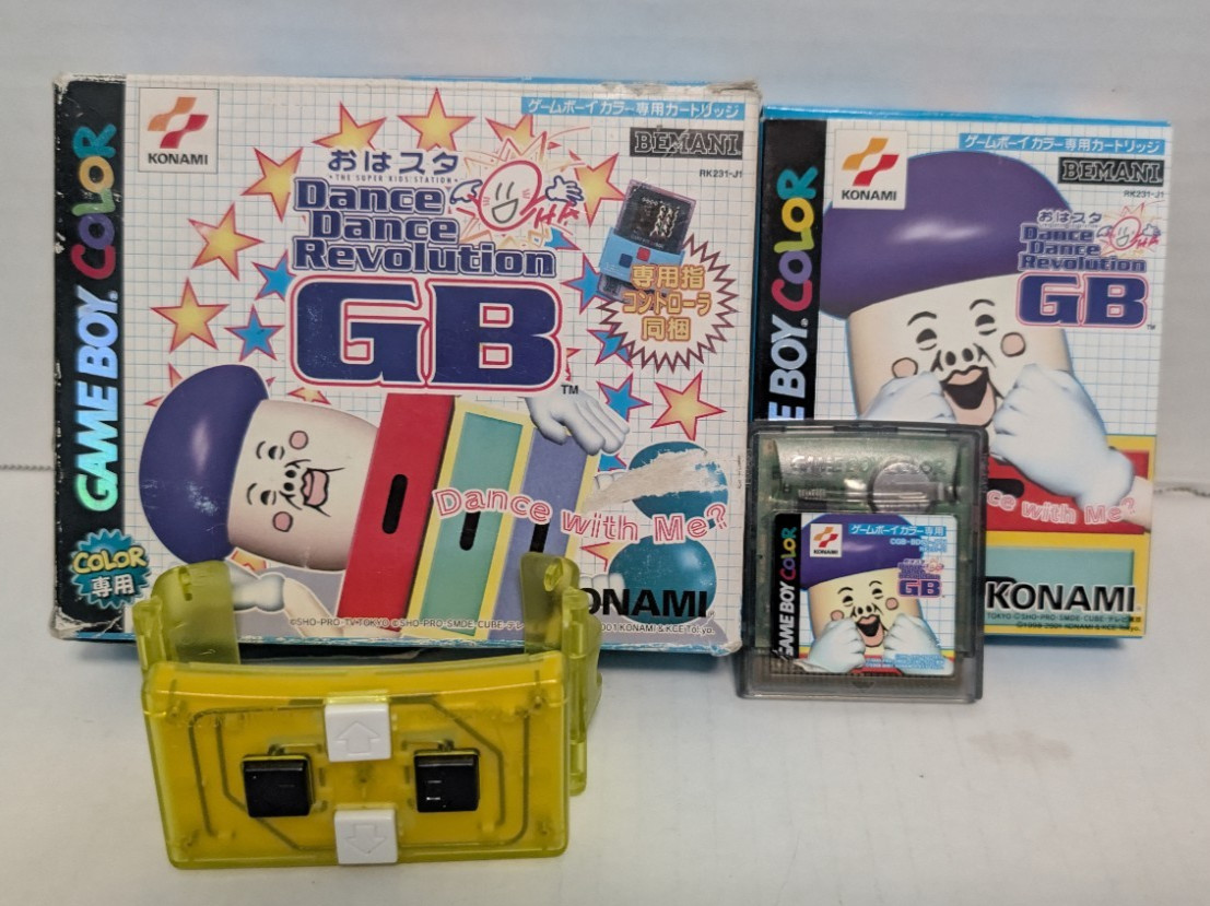 Dance Dance Revolution GB Ohasuta Gameboy Color w Manual & Controller Japanese