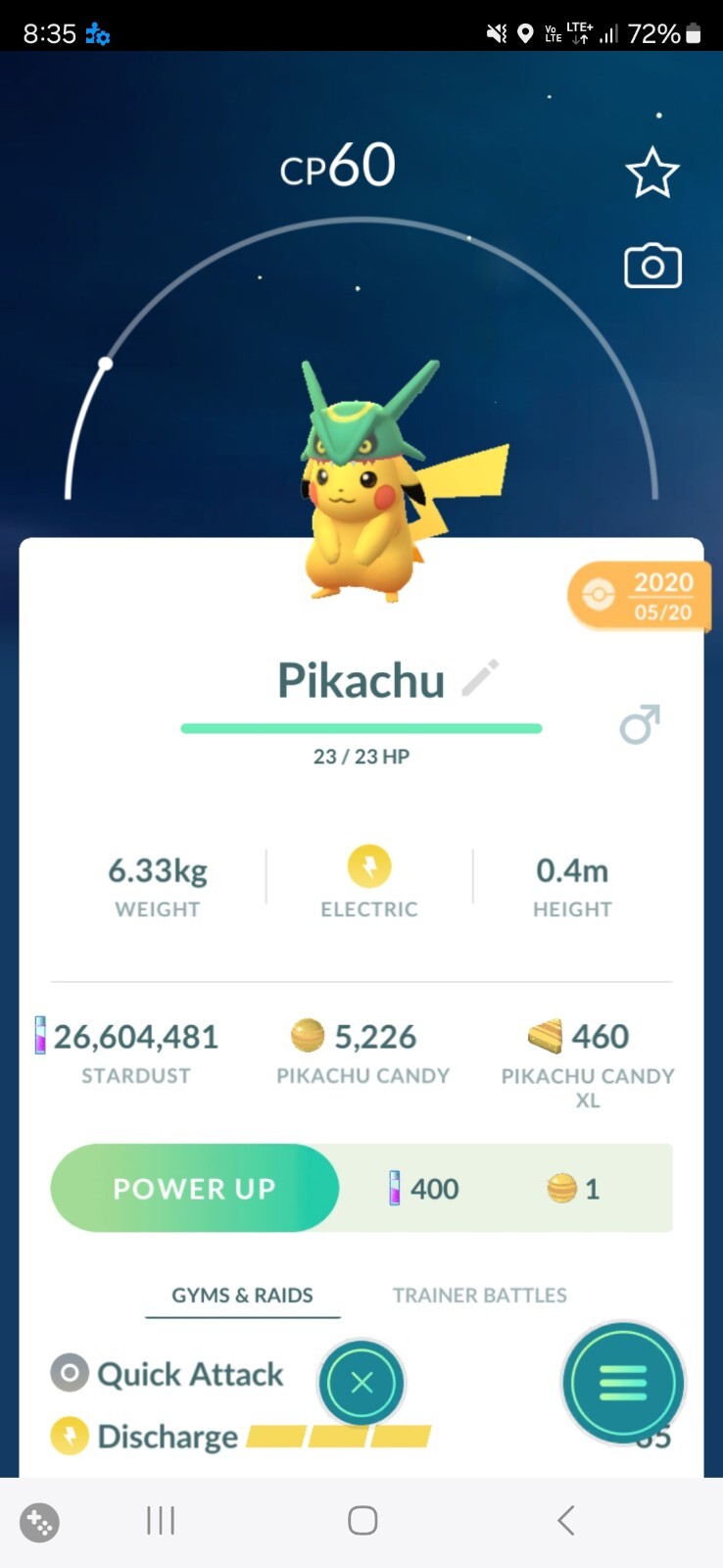 Pikachu Rayquaza Hat (Non Shiny)