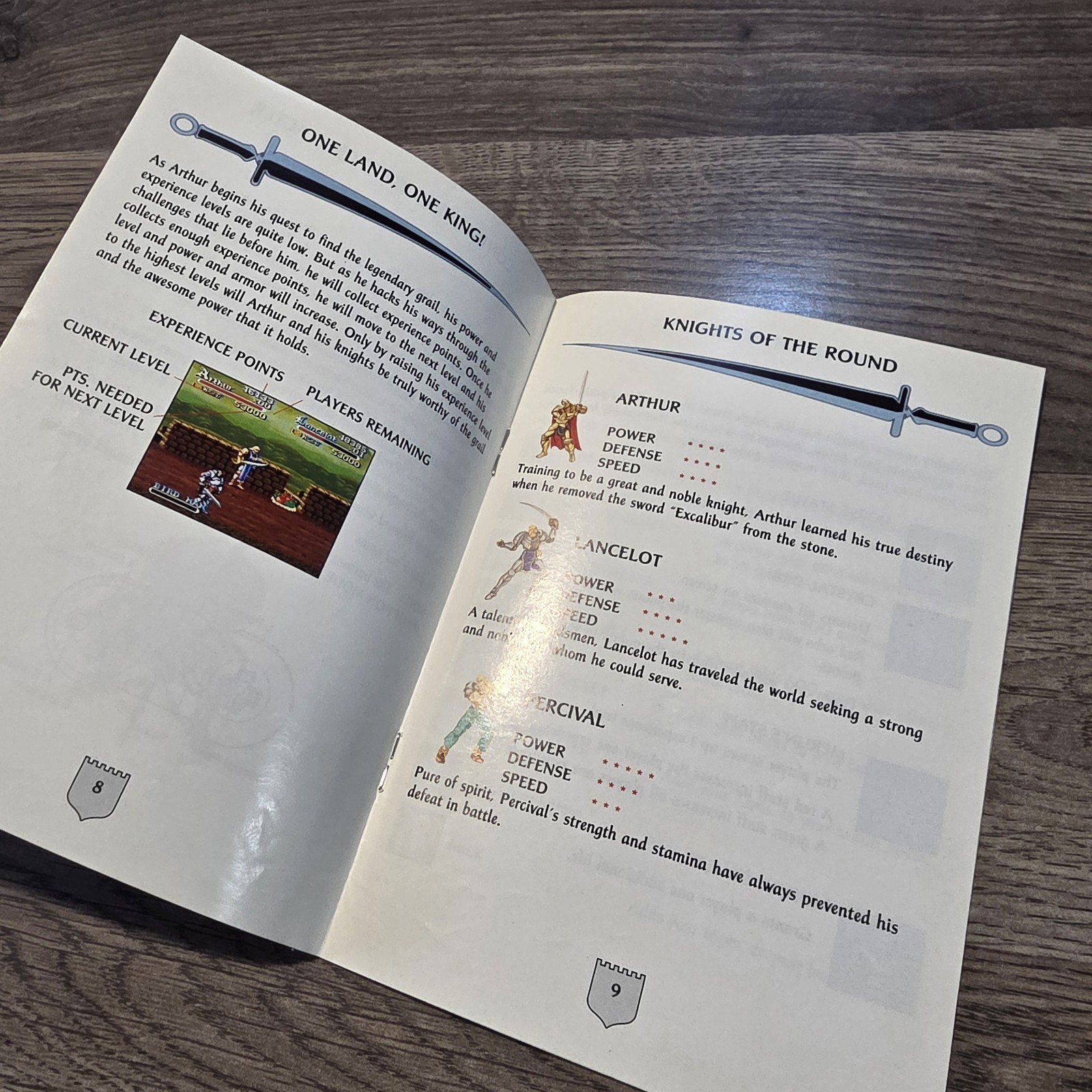 SNES Knights of the Round Manual (Super Nintendo Entertainment System, 1994)