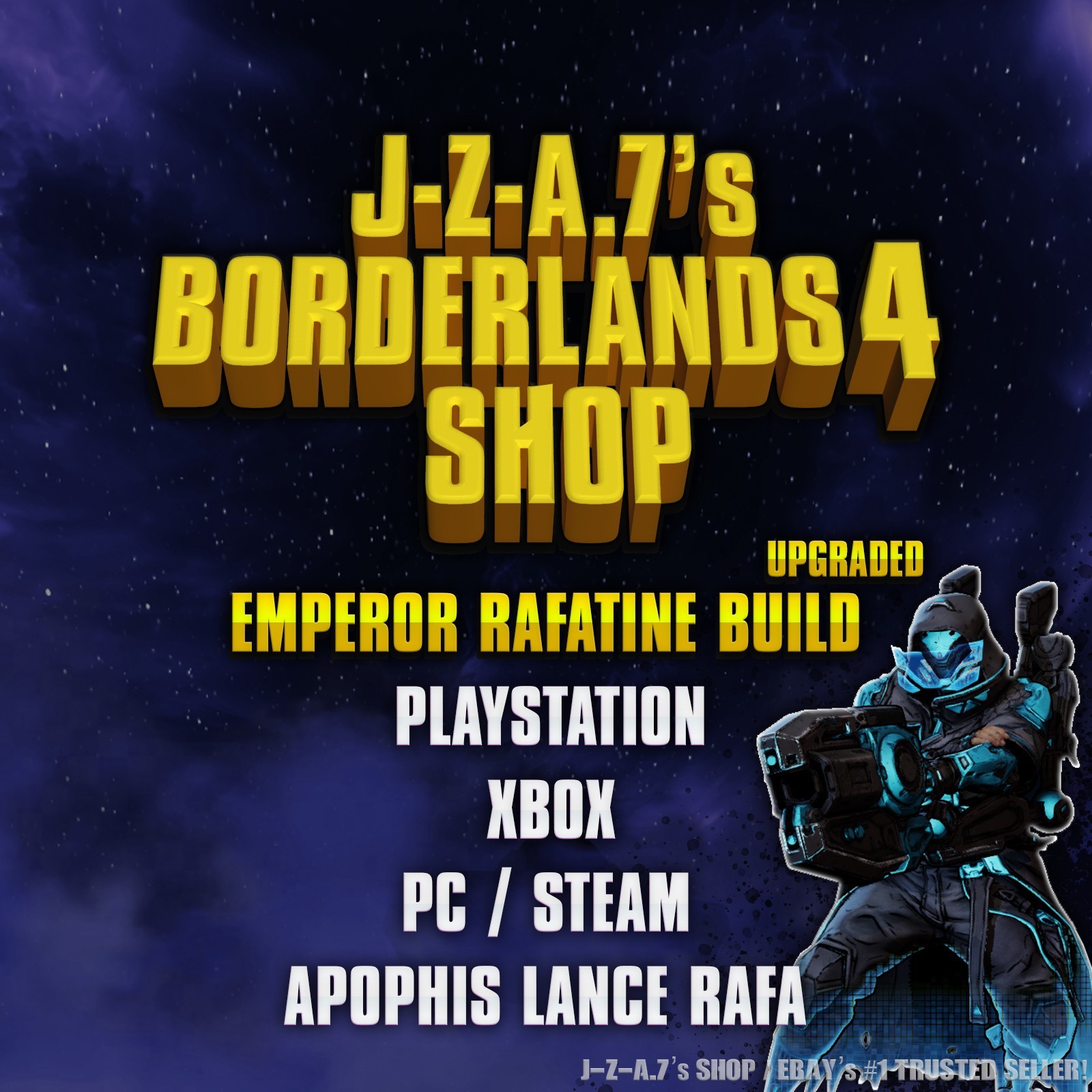 Borderlands 4✨RAFA BUILDS BL4 MOXSY JOLTZ ITEMS, GUNS GOD ROLL✅PC-PS-XBOX✨