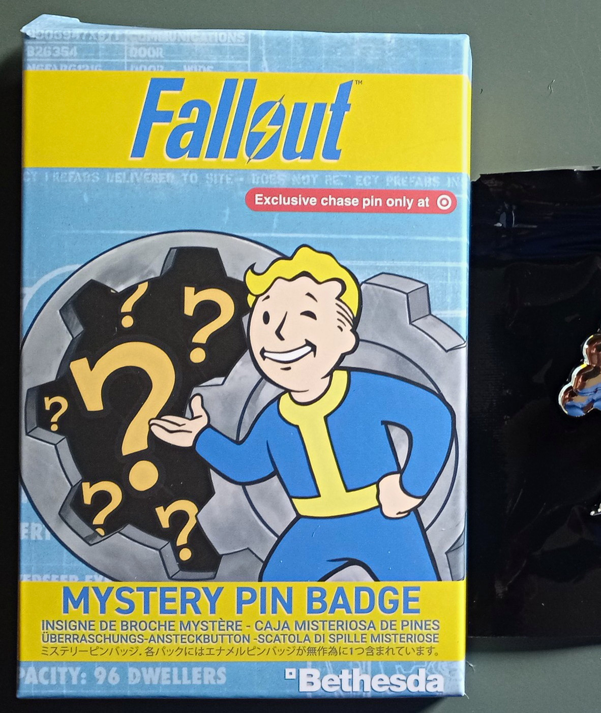 Bethesda Fallout Vault Boy Mystery Pin Badge Golden Mushroom Cloud