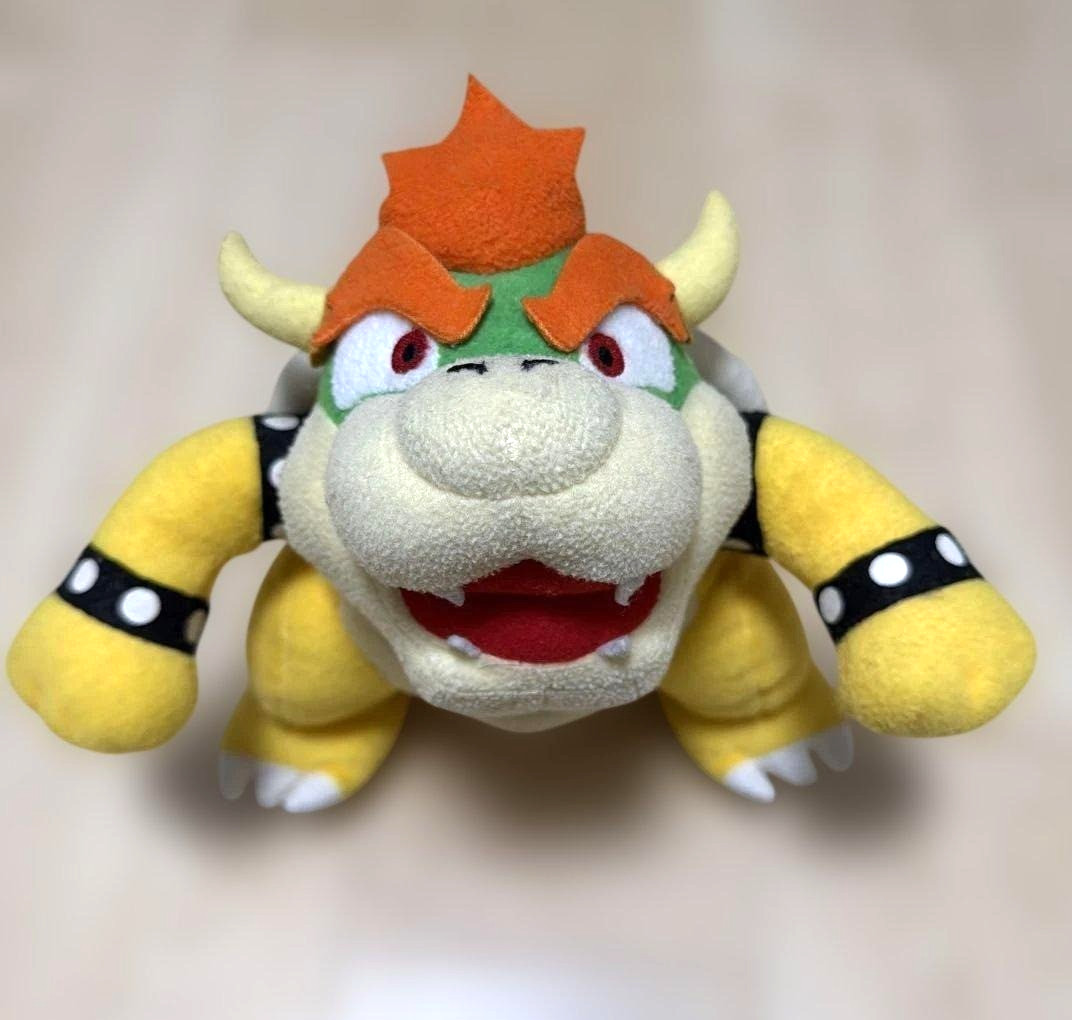 Super Mario Party 5 Bowser Plush Doll Nintendo Sanei Hudson 2003 Ages 13+ Used