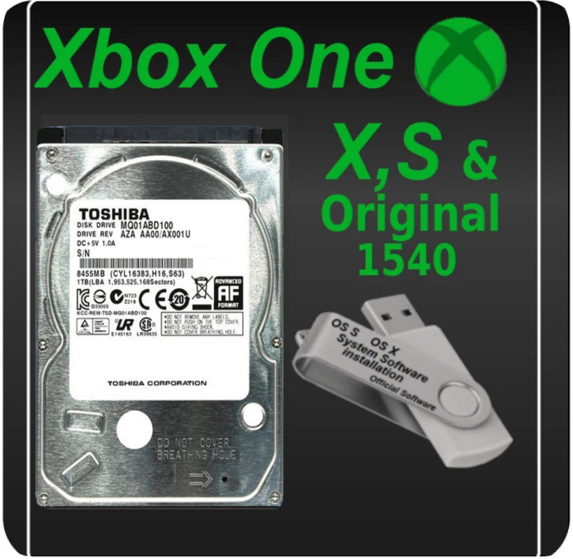 Xbox One X S & Original 1TB Internal Hard Drive 2025 System Software option