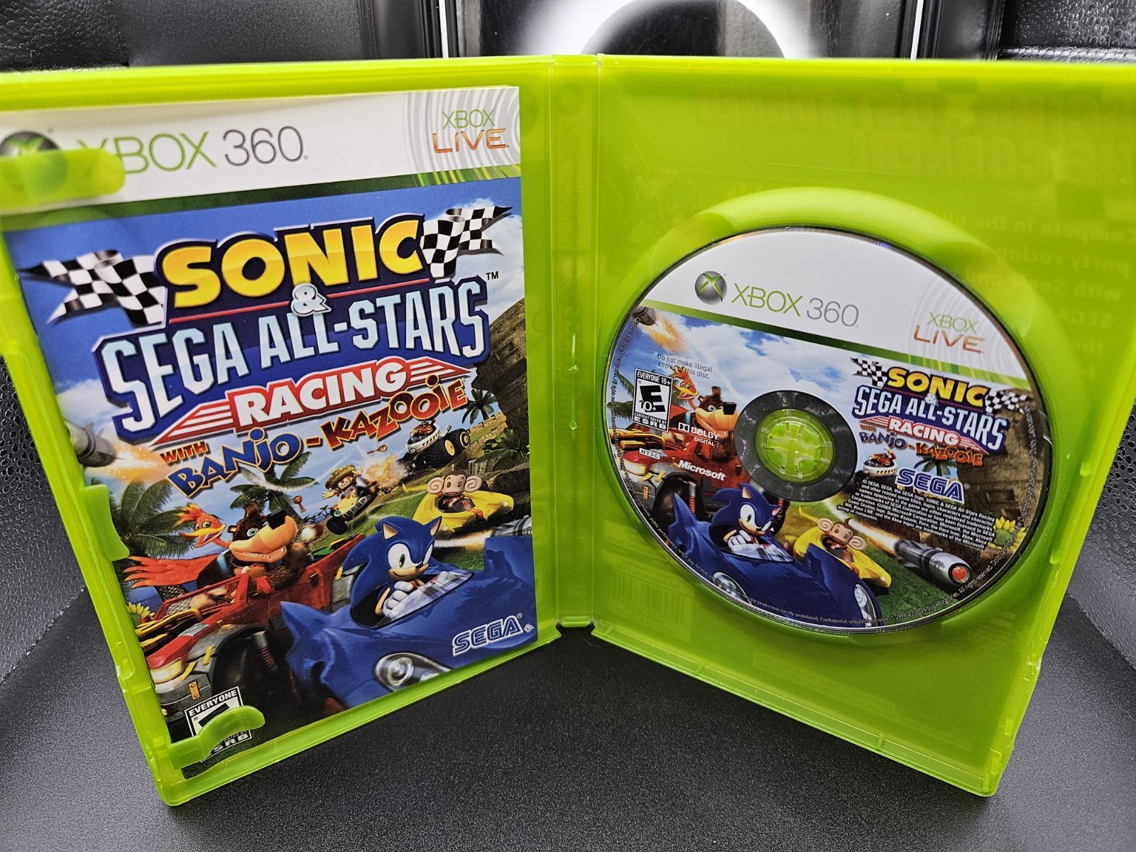 Sonic & SEGA All-Stars Racing / Microsoft Xbox 360 / CIB / Clean / Tested / Read