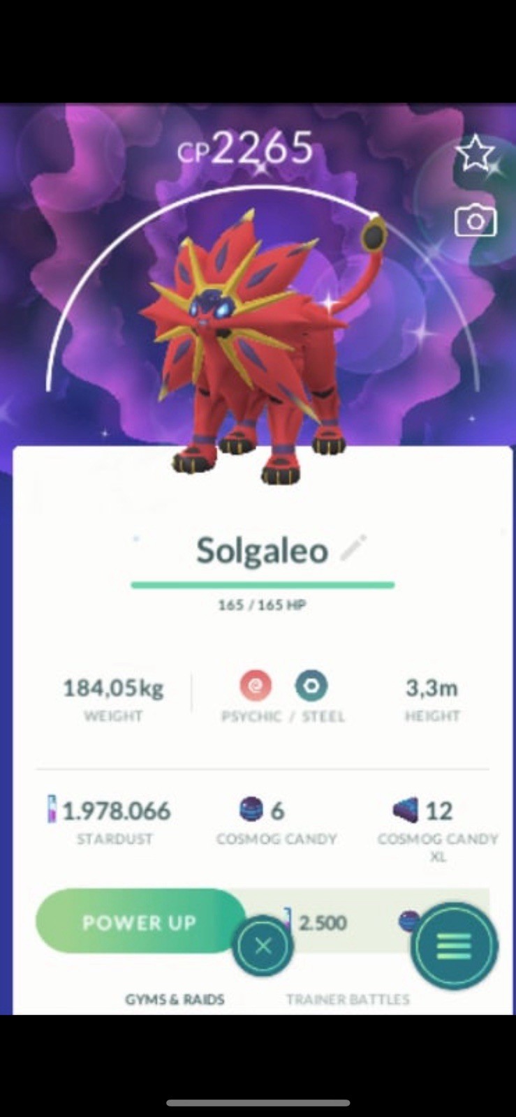 Shiny Solgaleo 💥💥💥 Unregistered or Registered (1M ✨)💥PTCs-Pokémon G0