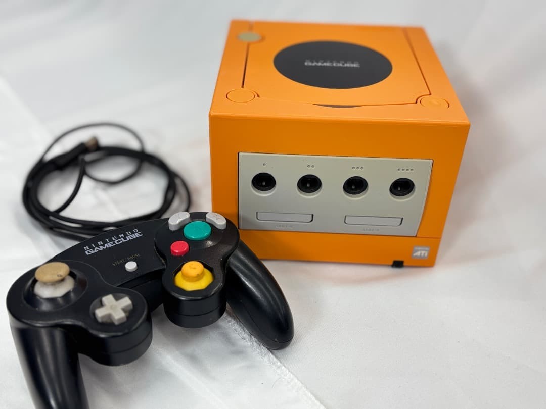Nintendo GameCube DOL-001 Orange Console Controller NTSC-U Tested s2028M