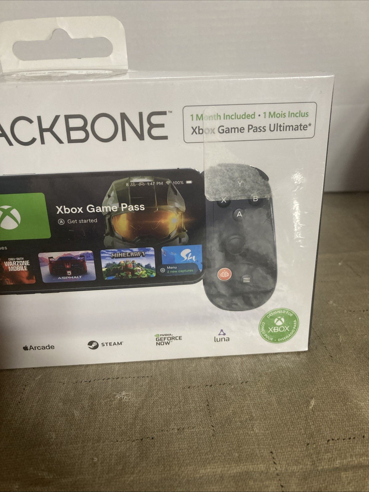 Backbone One BB-02-B-X Mobile Gaming Controller iPhone Black 1 Month Game Pass