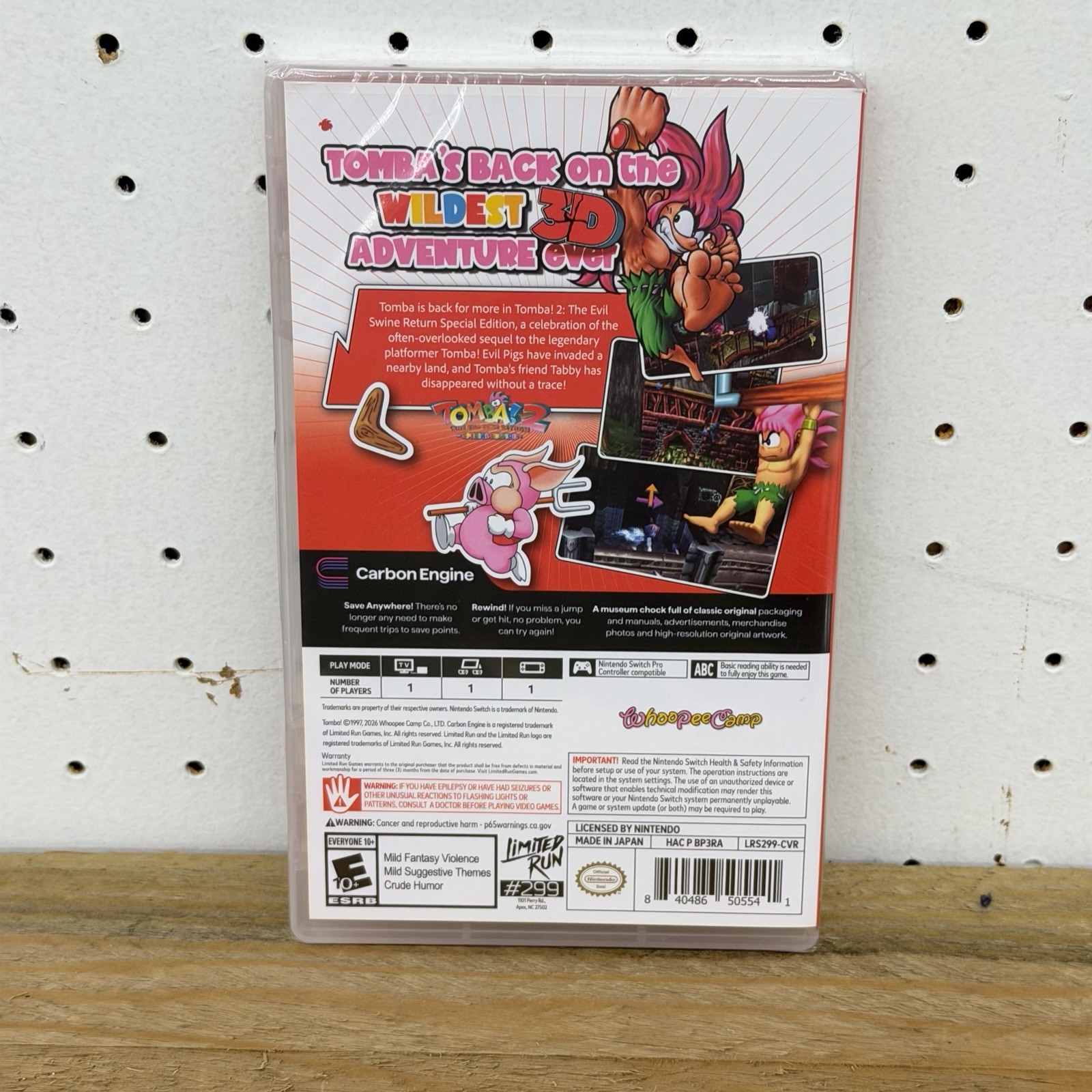 Tomba 2 The Evil Swine Return Special Edition (Nintendo Switch) Limited Run