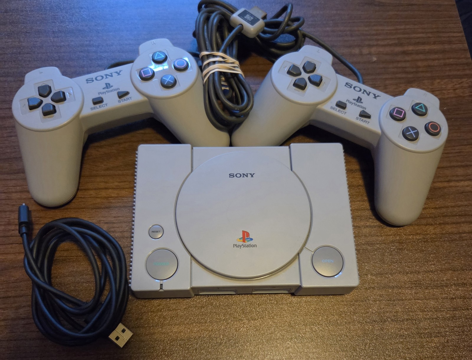 Sony PlayStation Classic Gray Console HDMI USB with 2 Controllers