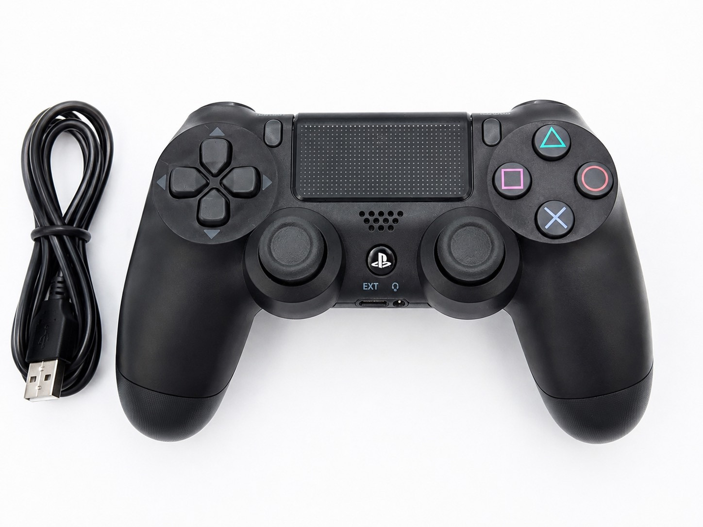 Sony PS4 DualShock 4 Wireless Controller Black CUH-ZCT2E + USB Cable