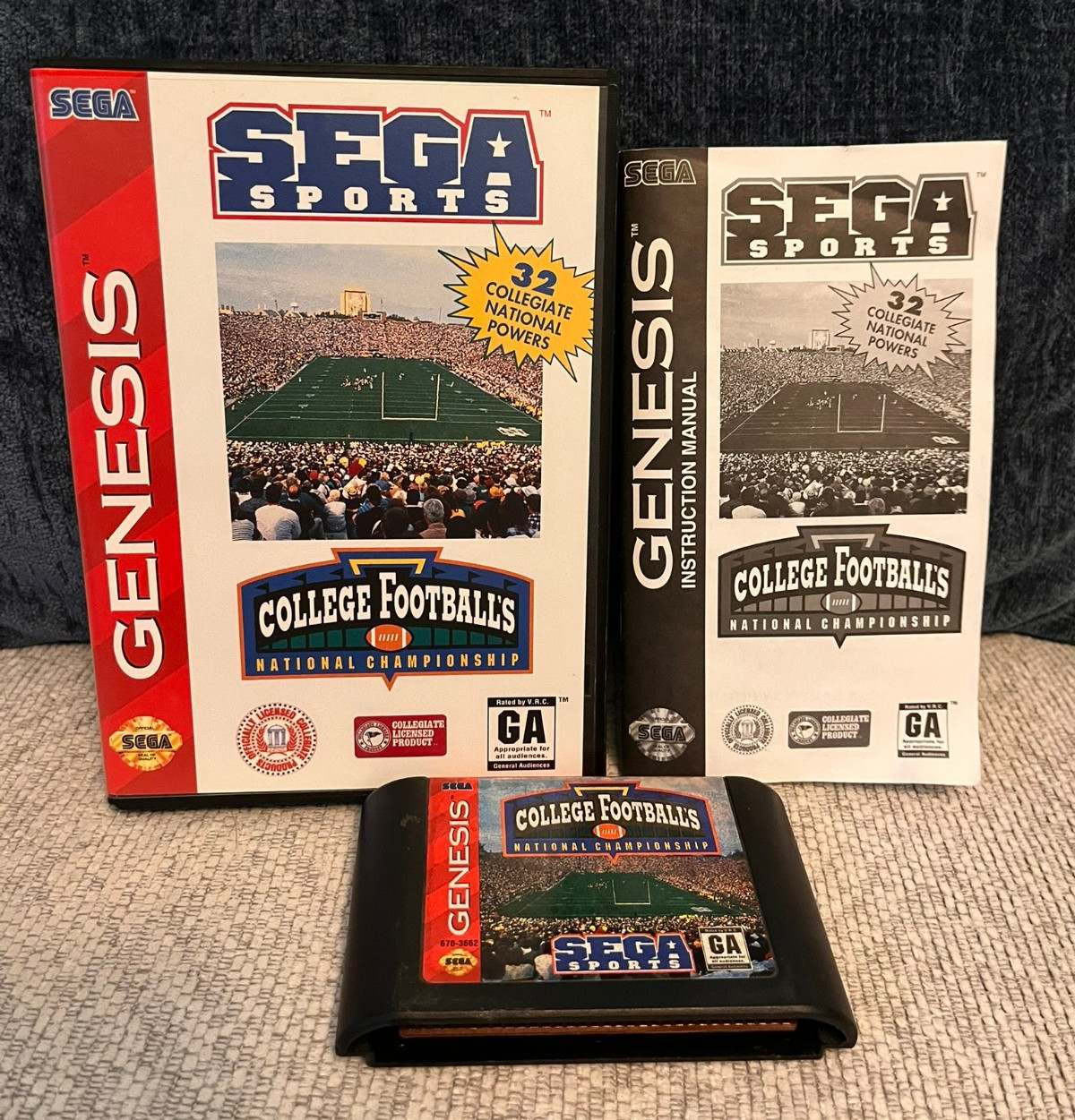 College Football’s National Championship (Sega Genesis, 1995) CIB Tested!