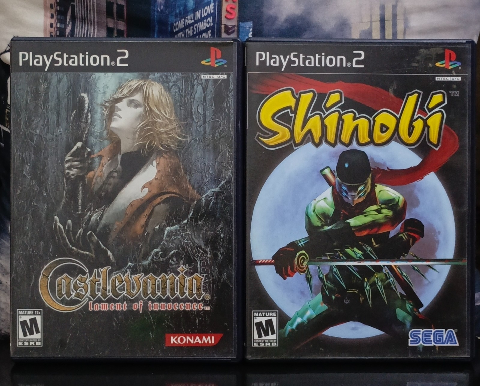 SHINOBI & Castlevania: Lament of Innocence (Sony PlayStation 2, 2003) ALL CIB