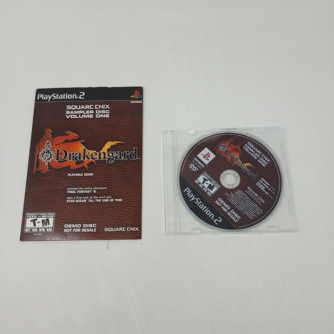 Drakengard (Playstation 2) PS2 Square Enix Sampler Demo Disc & Sleeve