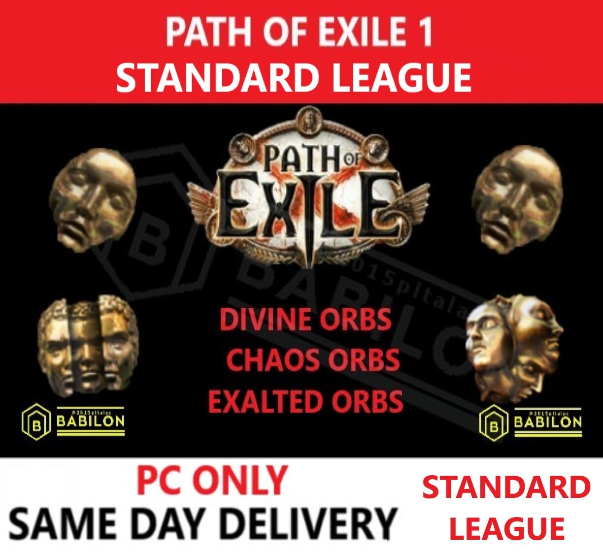 PATH OF EXILE 1 STANDARD LEAGUE POE ✅ PC ✅ DIVINE ORB