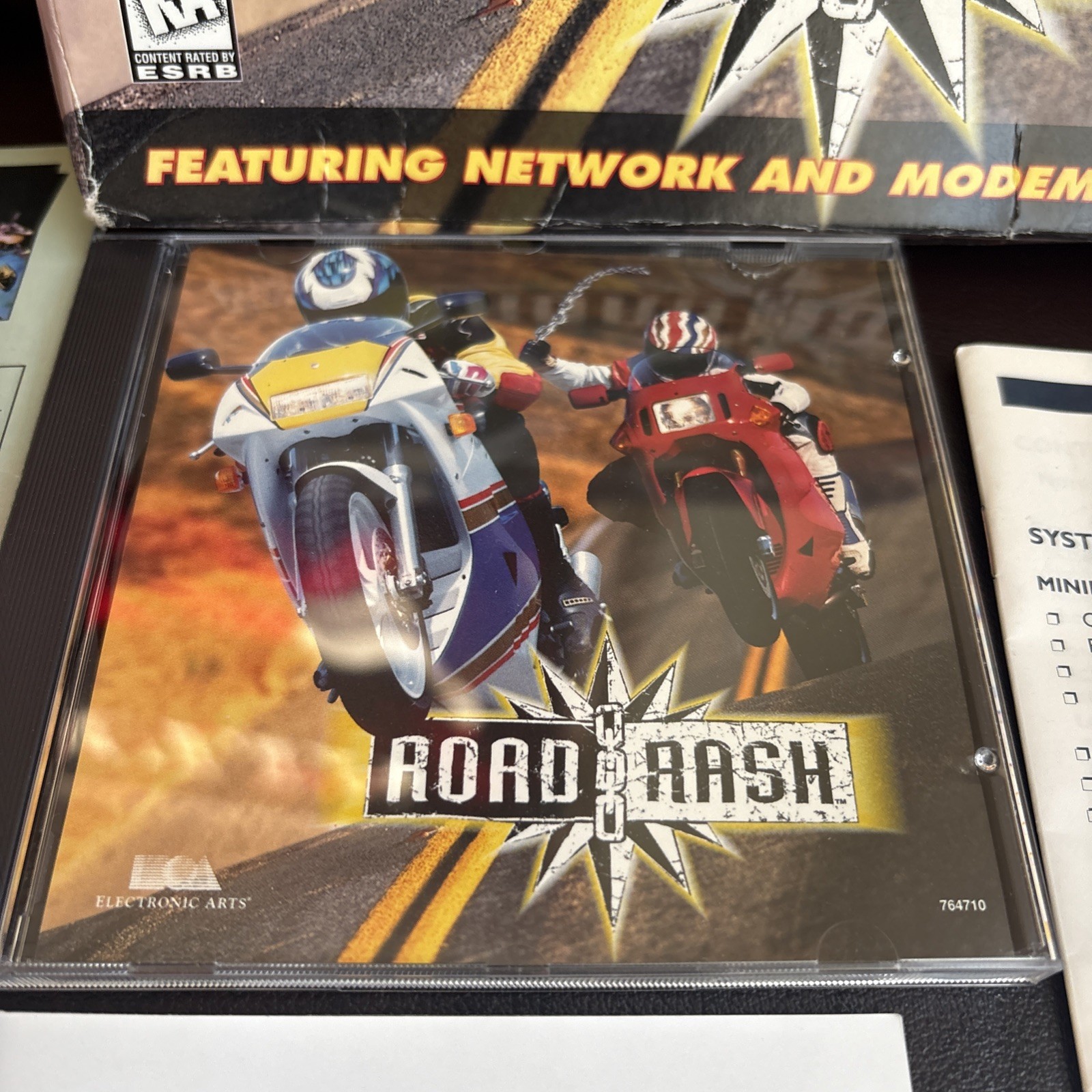 Road Rash CD-ROM Classics (PC, 1997) COMPLETE CIB BIG BOX WITH POSTER