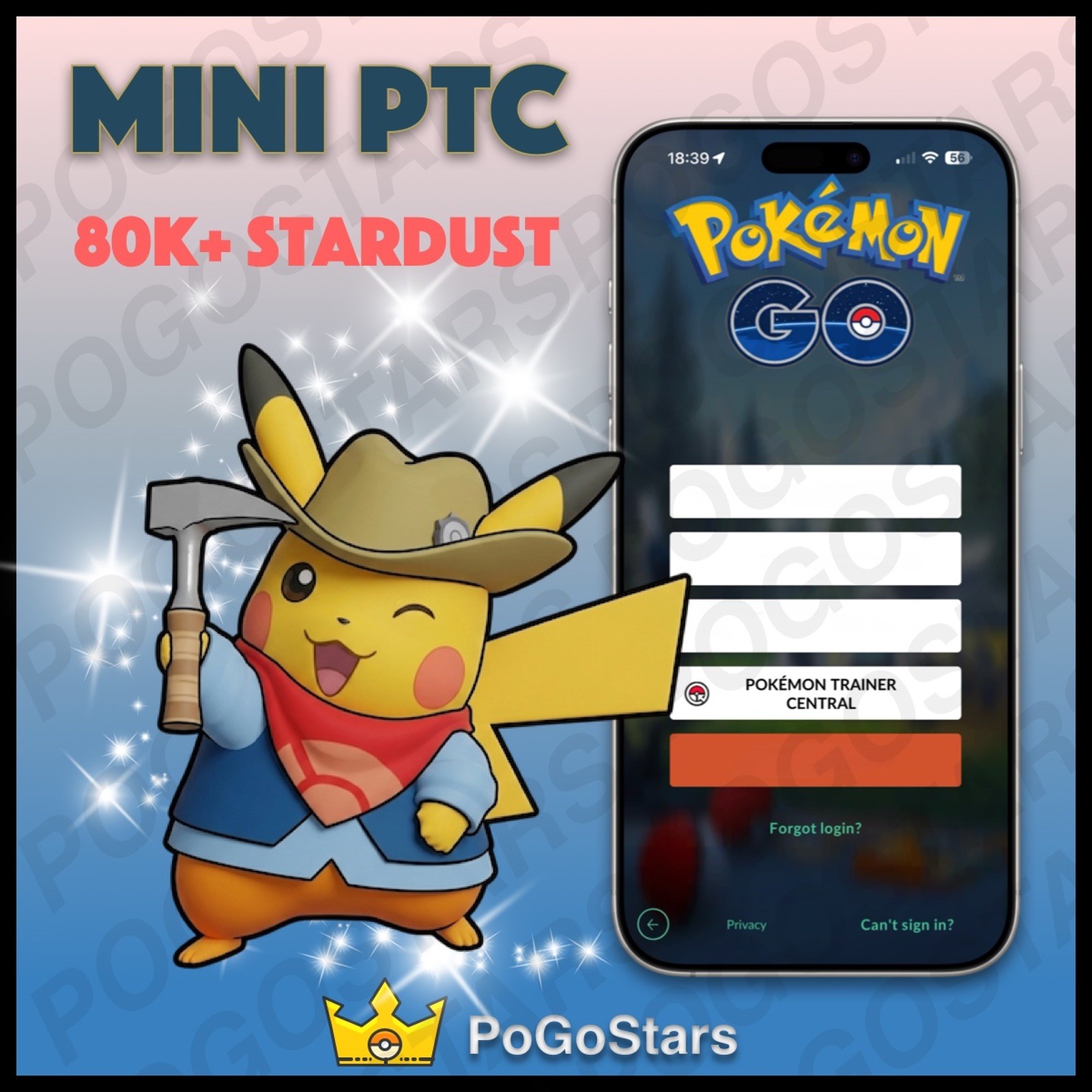 Pokémon PTC Go – Shiny Excavator Pikachu – Fossil Museum✨Description✨