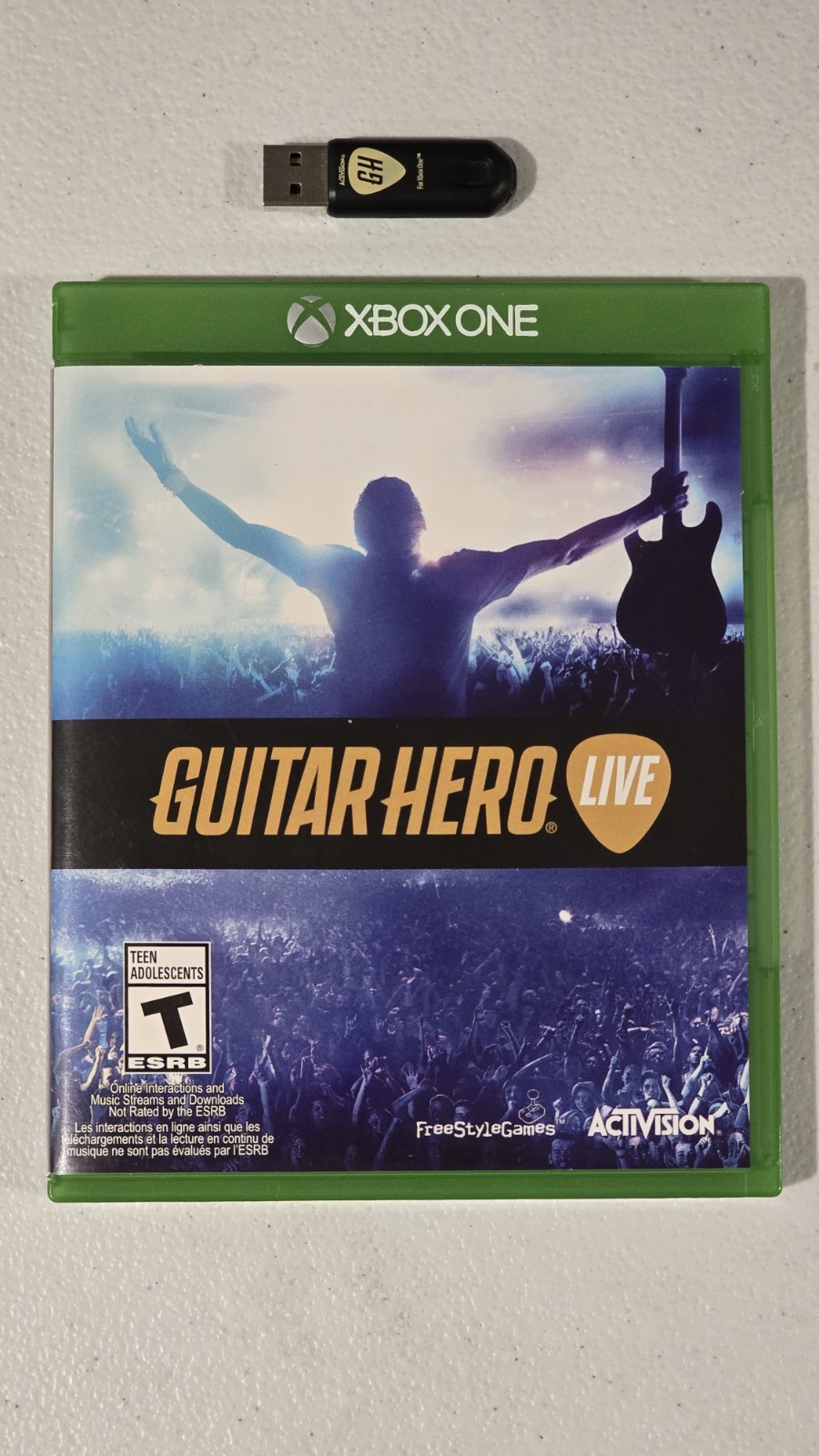 Guitar Hero Live Xbox 2015 with guitar dongle