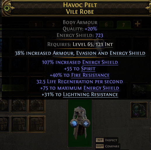 Body Armour Chest 55 Spirit Path of Exile 2 Return of the Ancients League POE 2