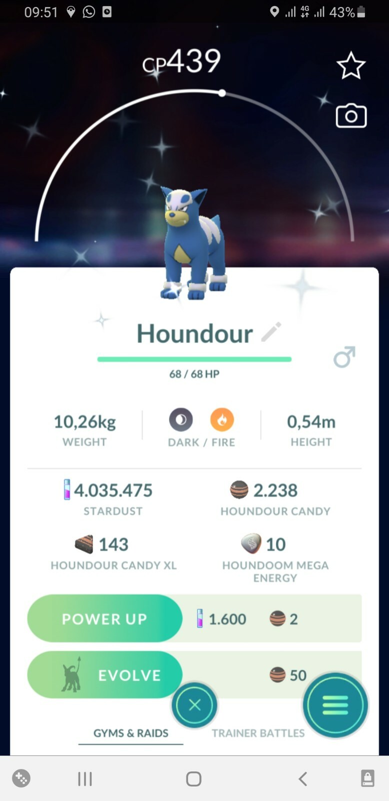 ✨Shiny Houndour, Pokèmon Go, registered or 30 days trade✨