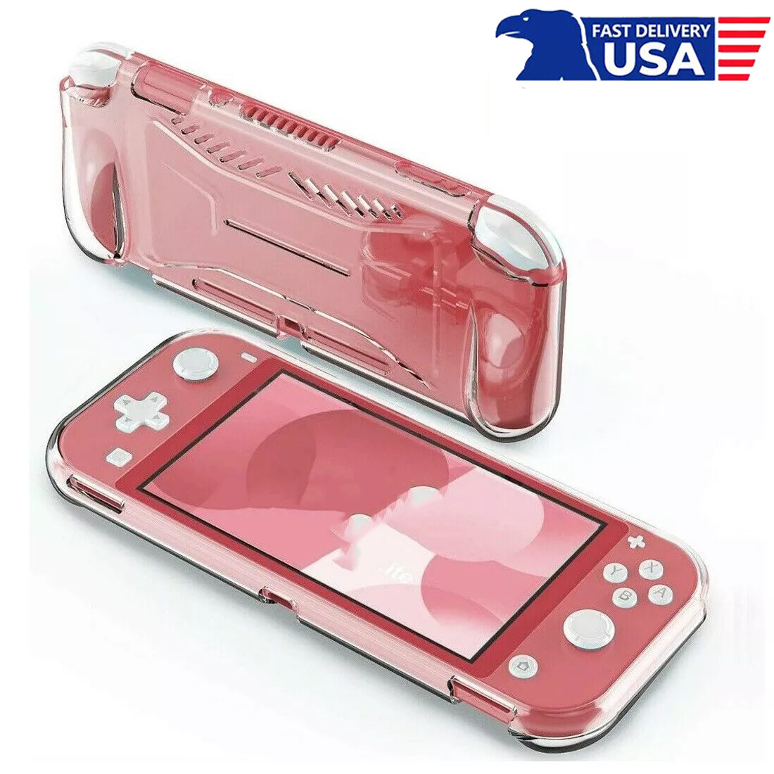 For Nintendo Switch Lite Case – Clear Soft TPU Silicone Transparent Back Cover