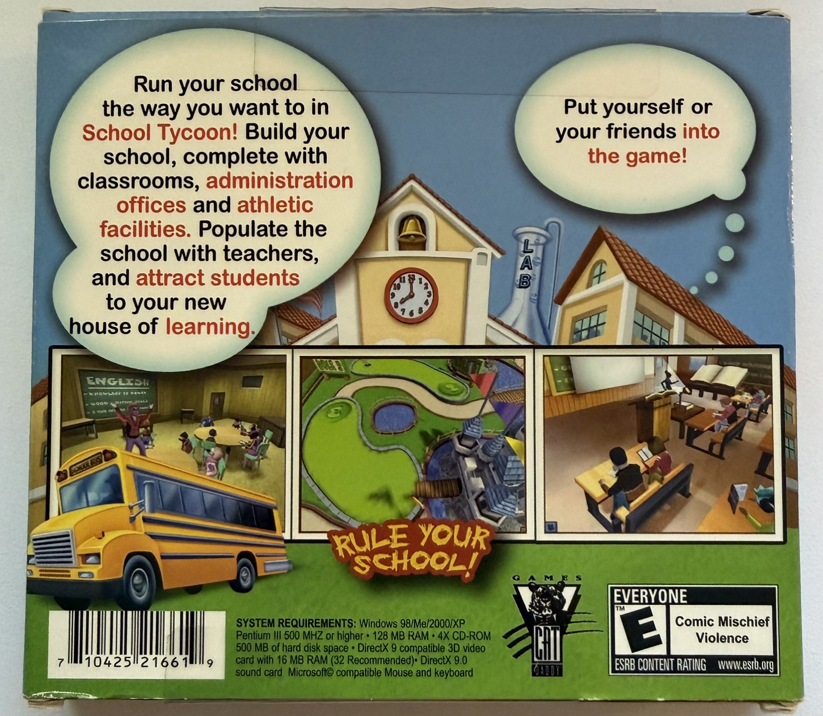 CIB School Tycoon by Take 2 Interactive Windows – 98/Me/XP/2000 USA 5710
