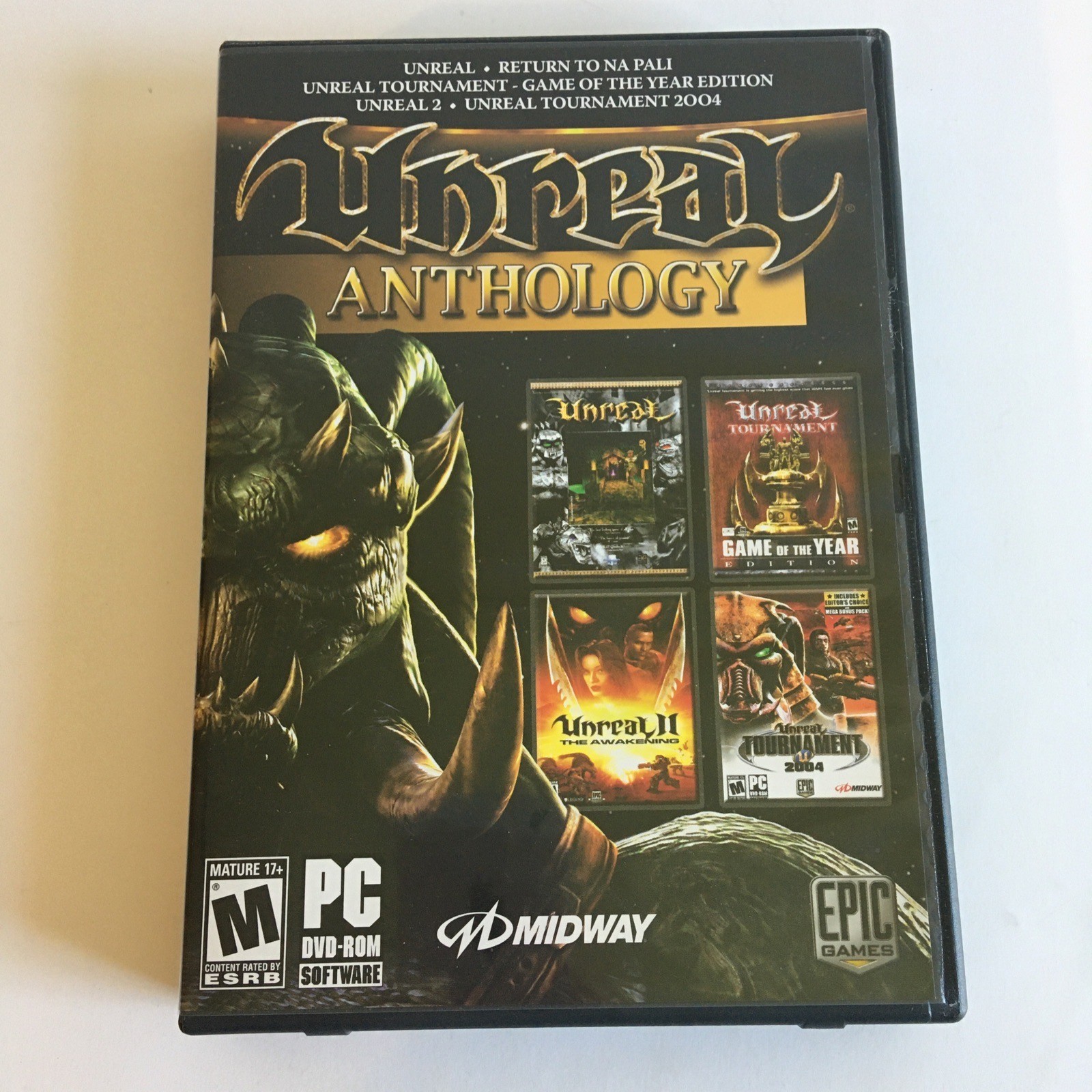 Unreal Anthology for PC (2006) 4 Game Bundle w/ Music Soundtrack – 2 Discs