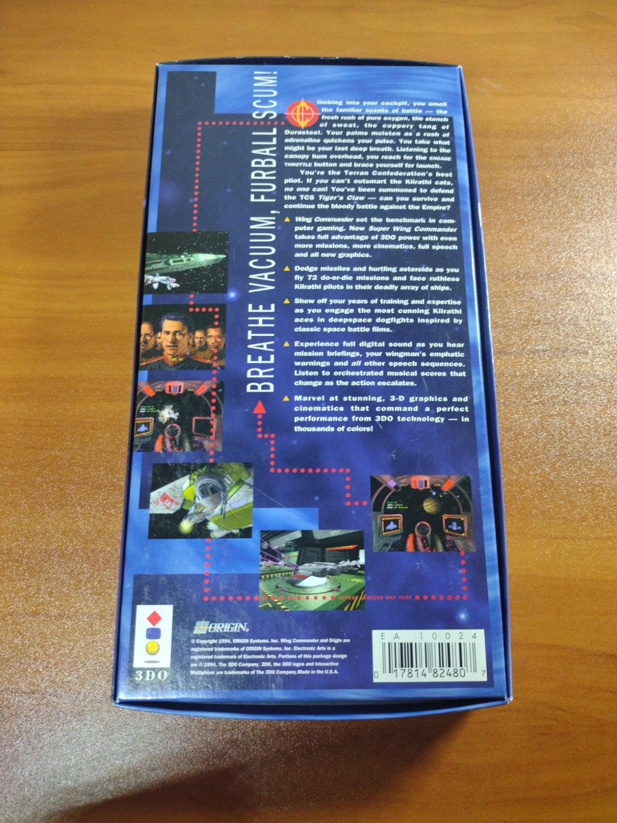 Super Wing Commander (3DO, 1994) Long Box + Manual & Jewel Case (No Disc) NM Box