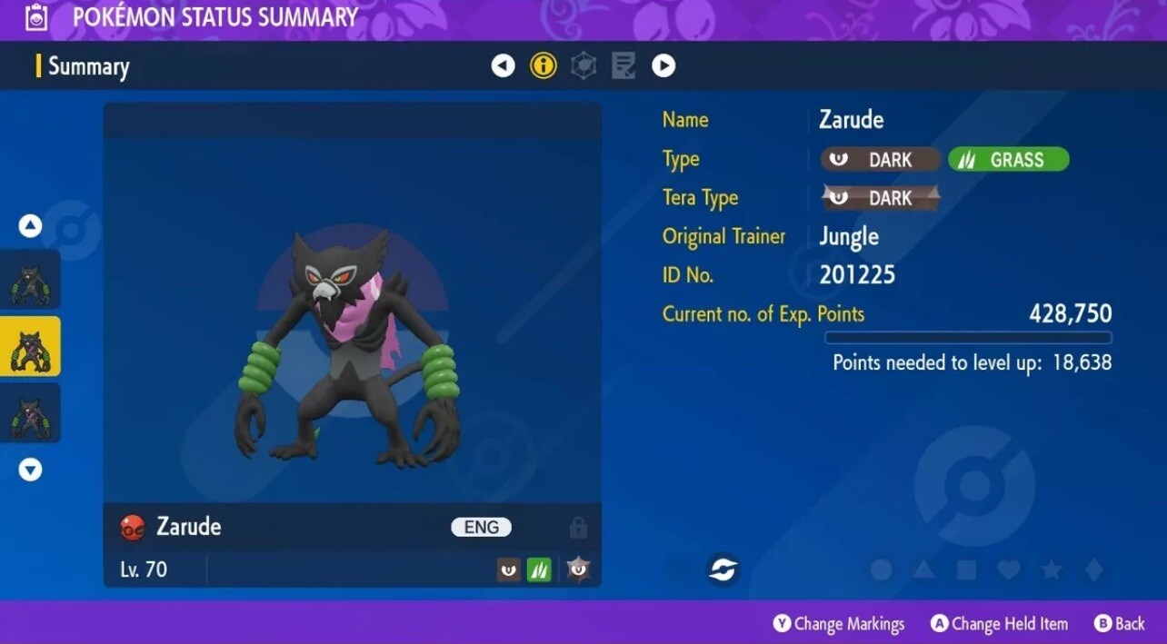 ZARUDE DADA ⭐️ JUNGLE EVENT EXCLUSIVE ⭐️ UNTOUCHED ✨ Pokemon Scarlet And Violet