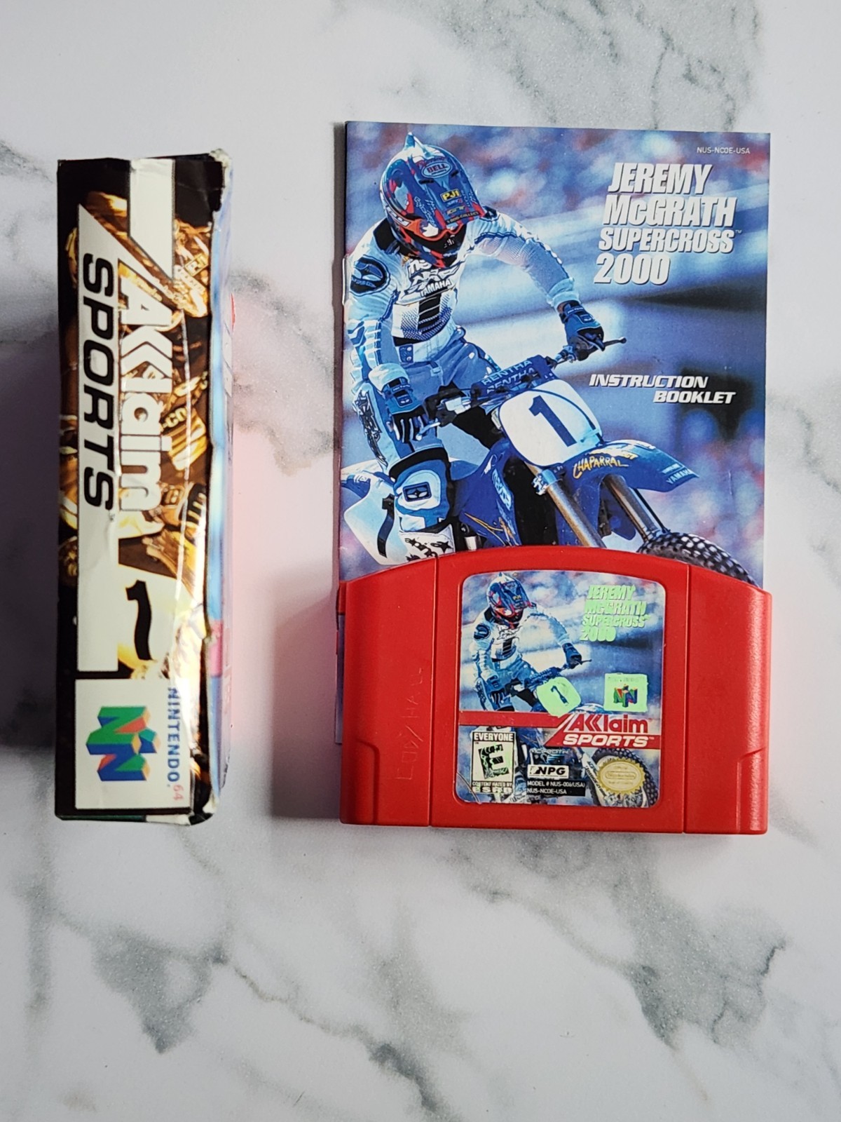 Jeremy McGrath Supercross 2000. CIB Complete. N64 Tested. Authentic. Good.