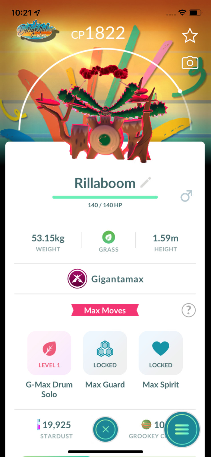 Rillaboom Gigantamax ! Registered or Unregistered ! 30 Days Friendship !