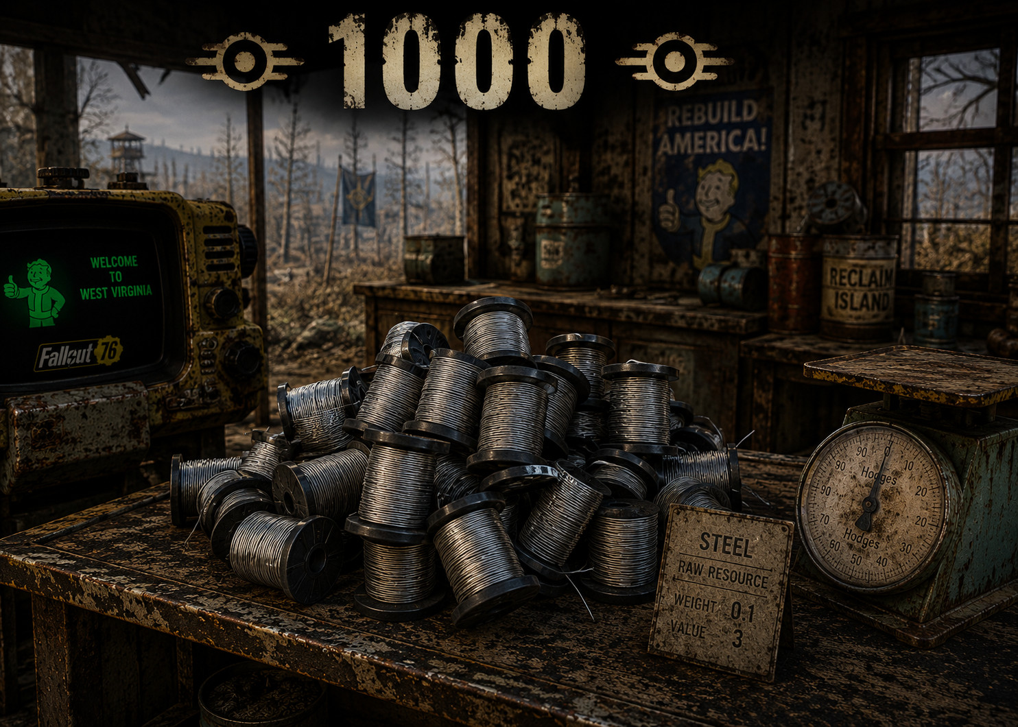 PS4 / PS5 Fallout 76 junk x1,000 fiber optics