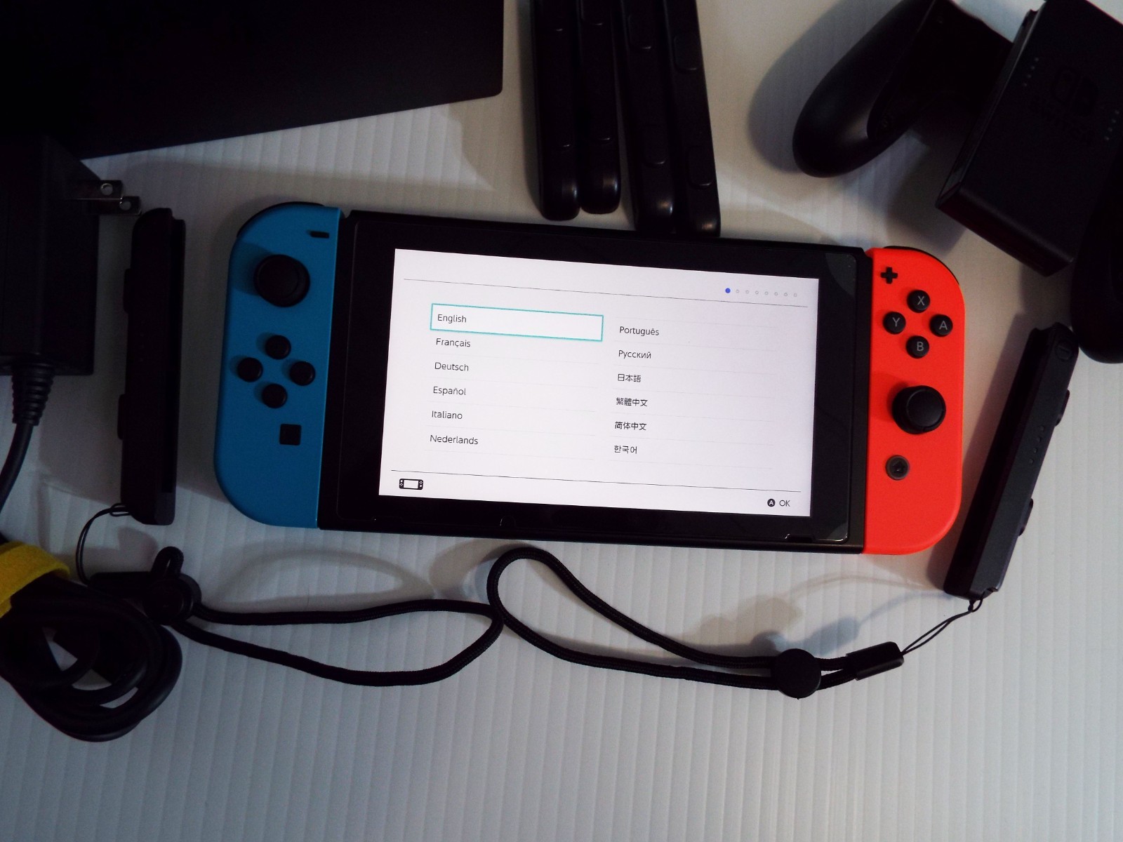 Nintendo Switch Bundle w/ Games Accessories Case Controllers Micro SD Gentle Use