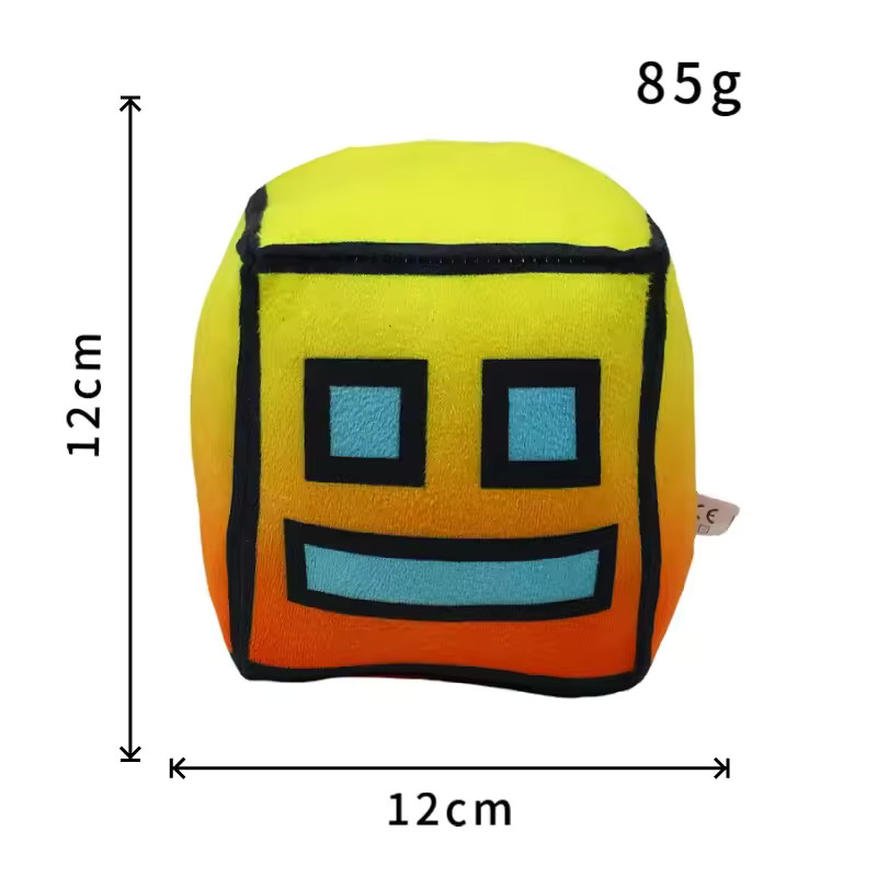 12CM Geometry Dash Plush Toy Soft And Cuddly Game Plush Doll Kids Birthday Gifts