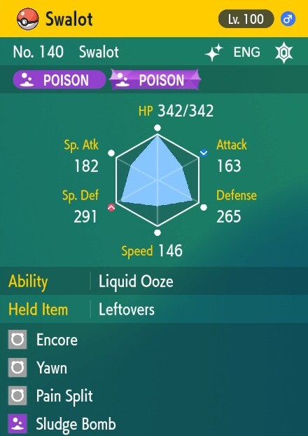 Pokemon Scarlet and Violet 6iv Shiny Max EV Swalot