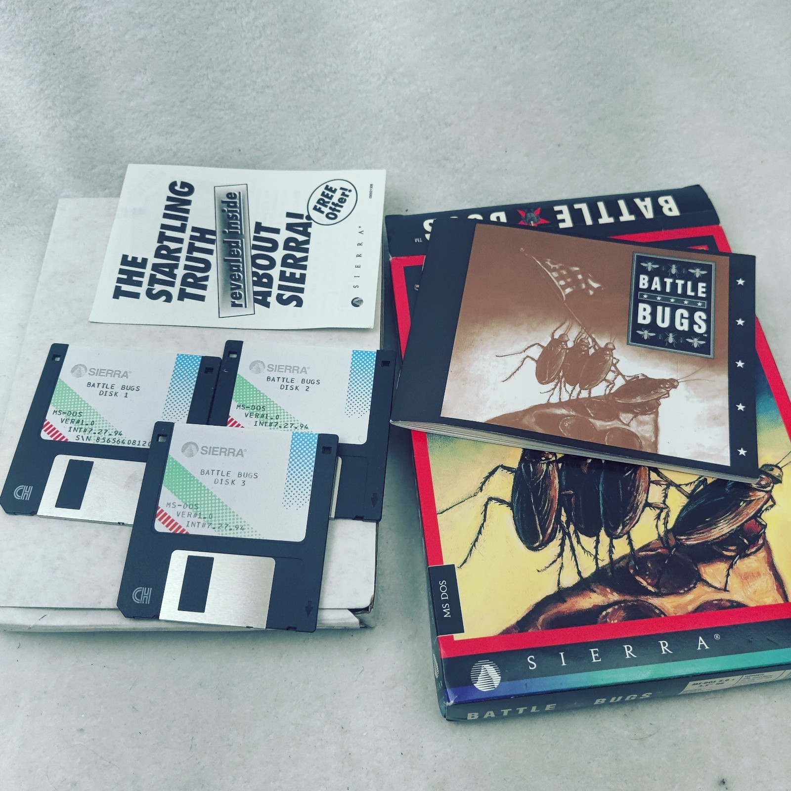 BATTLE BUGS RPG GAME SIERRA Win 95 COMPLETE & TESTED Vintage 1994