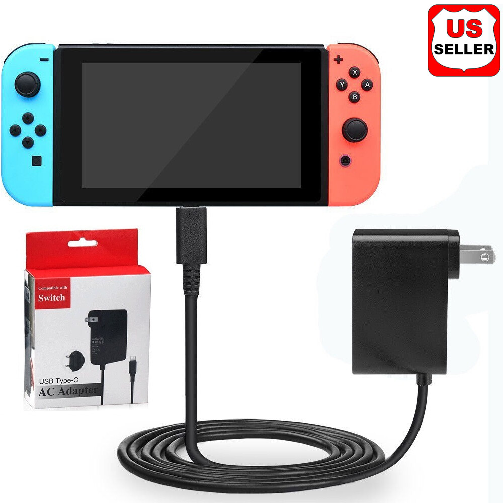AC Adapter Power Supply for Nintendo Switch Wall & Travel Charger Plug Cord