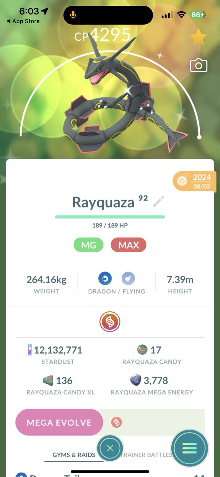 Pokemon Level 50 Shiny Rayquaza Lucky Trinket Include Dragon Ascent Meteorite Go