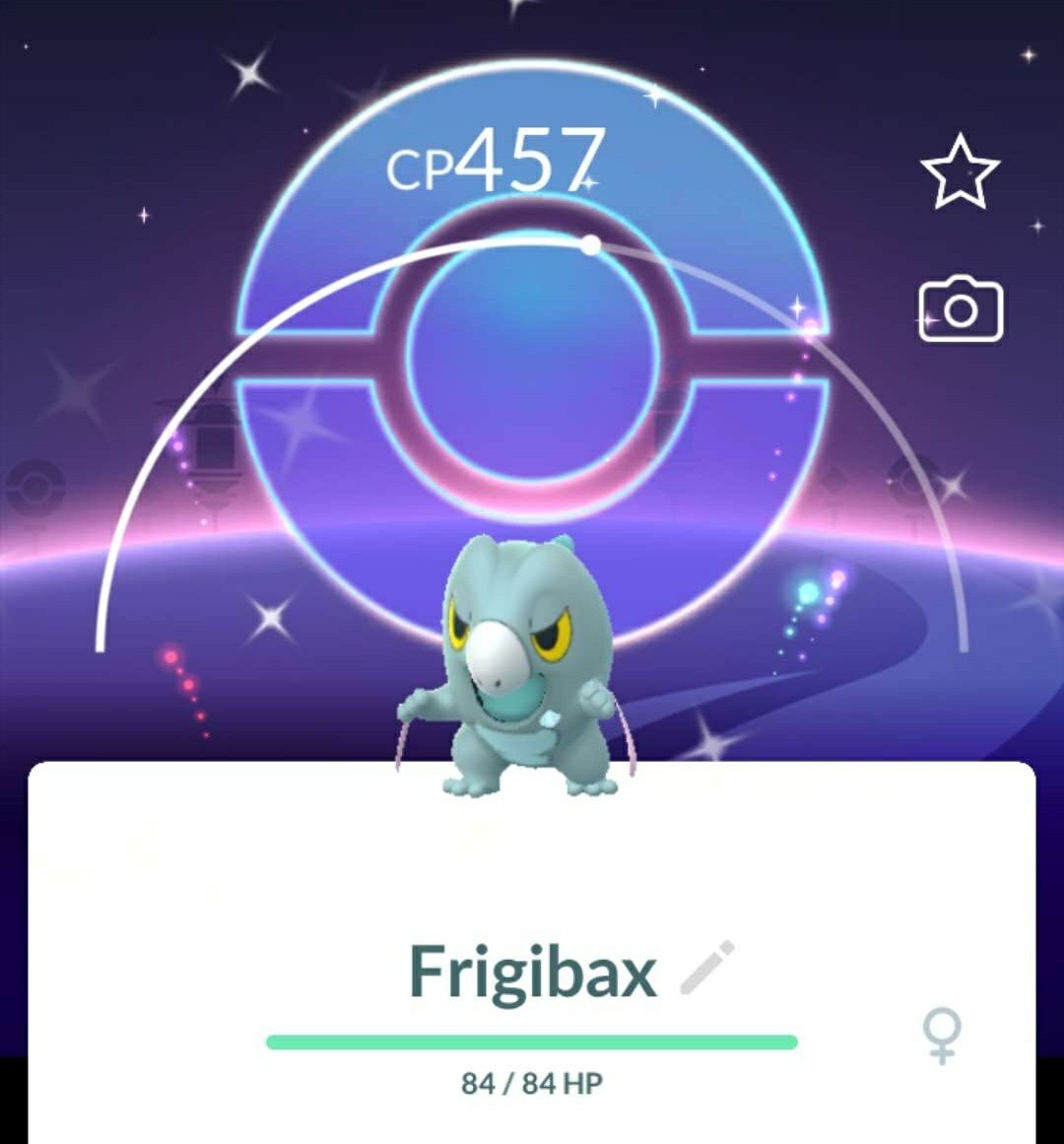 Pokemon Trade Go – Shiny Frigibax Special Background | Registered