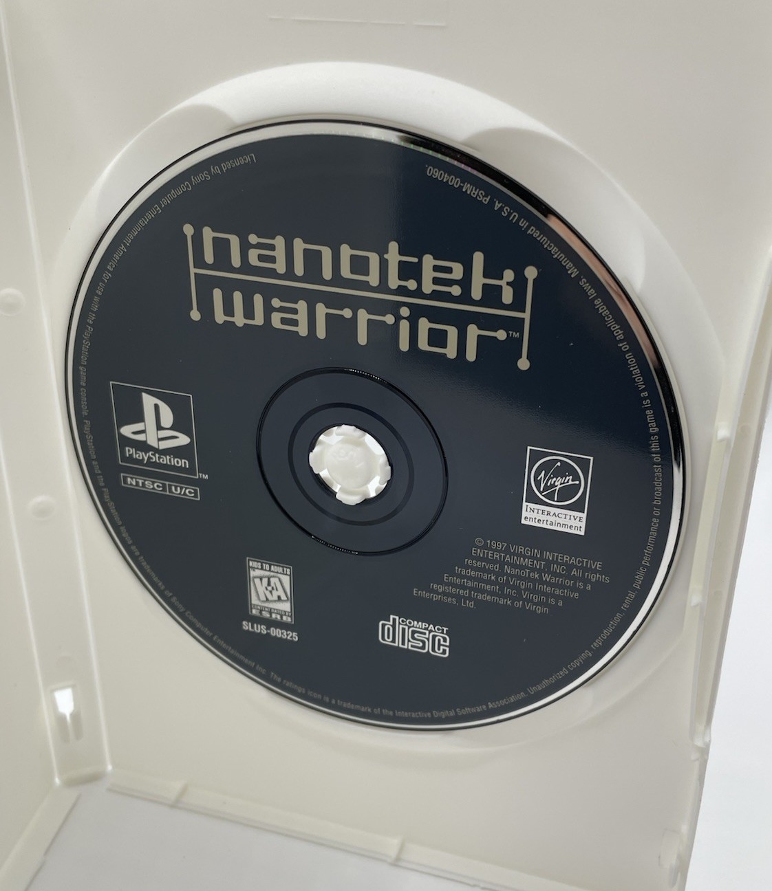 Nanotek Warrior (Sony PlayStation 1, 1997) PS1 Disc Only with White Case TESTED
