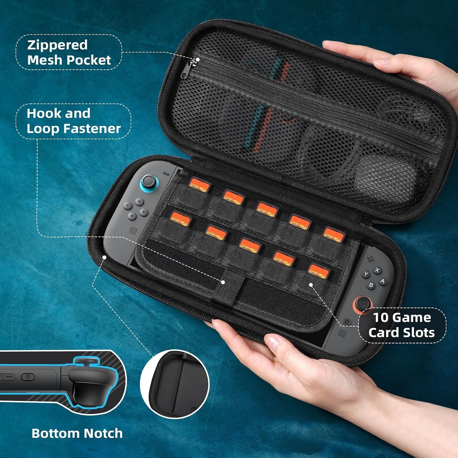 For Nintendo Switch 2 Carrying Case Bag Large Capacity Protective Hard Shell