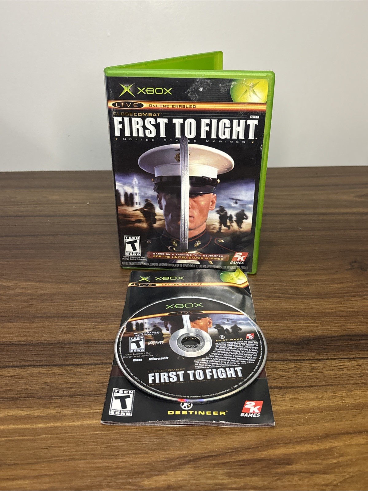 First To Fight: United States Marines | Xbox Video Game | With Manual | Works