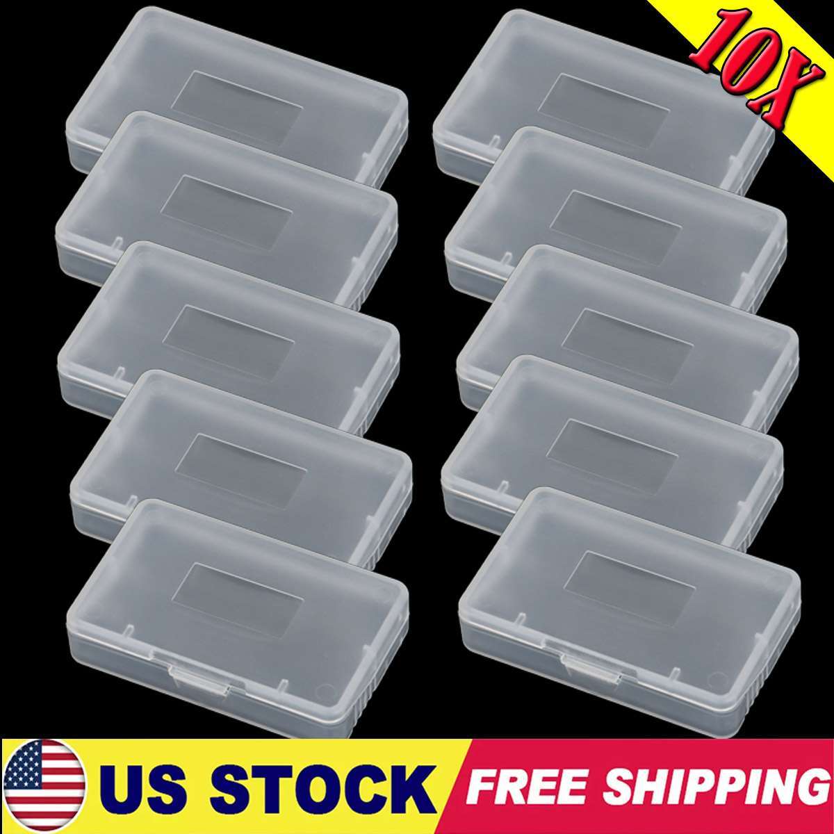 10PCS Clear Cartridge Cases FOR Nintendo Game Boy Advance GBA Games Dust Covers