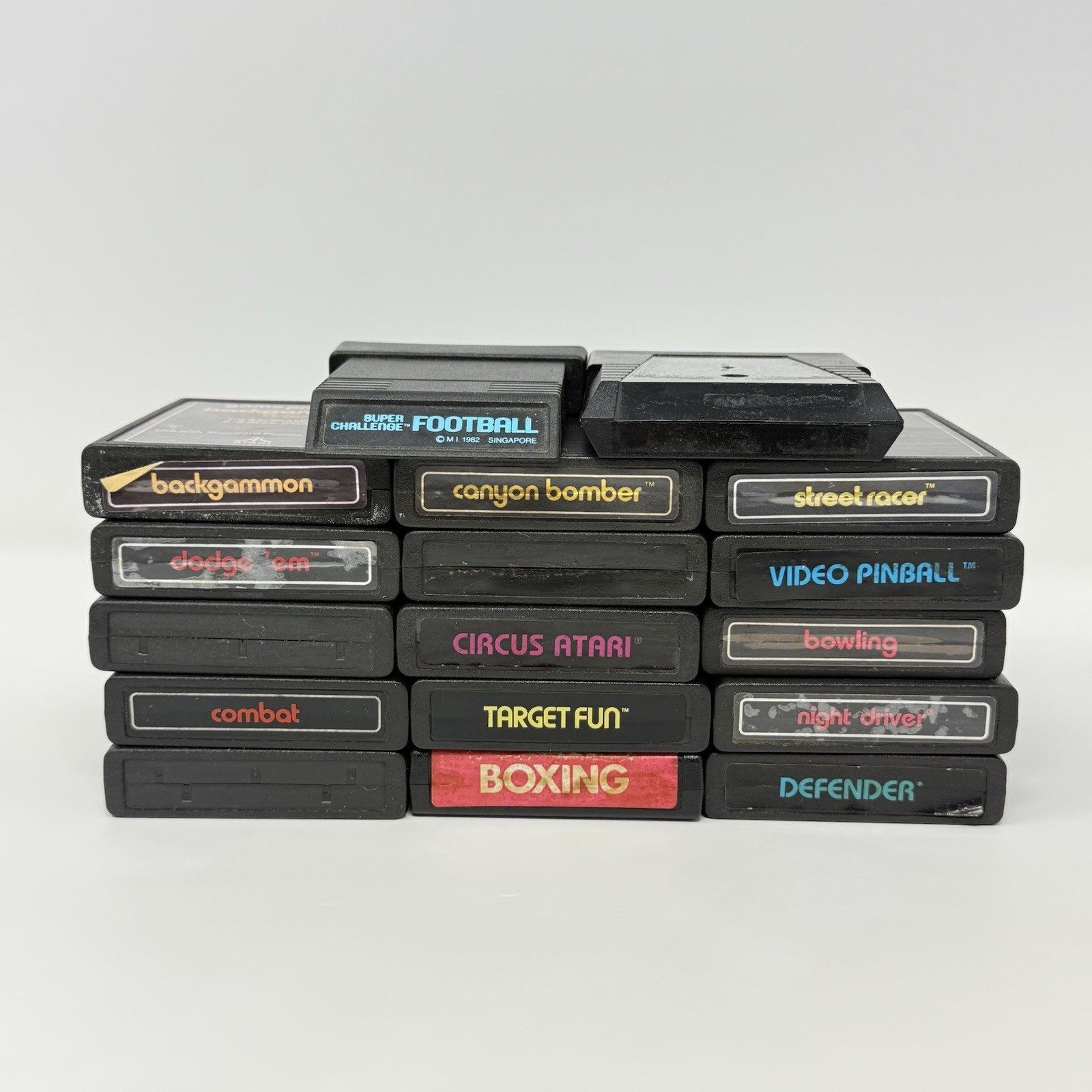 Atari 2600 Game Cartridge Lot of 17 Combat Defender Boxing Bowling